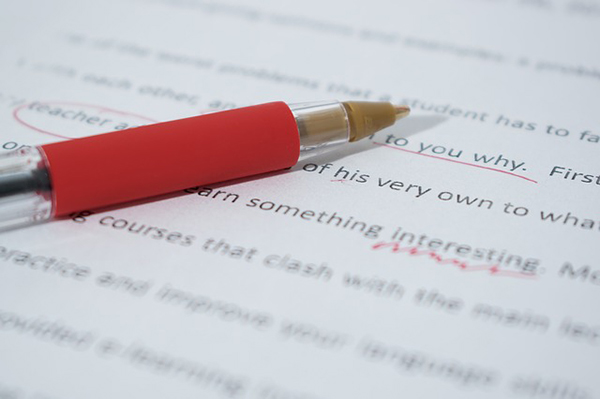 correcting pen in the table